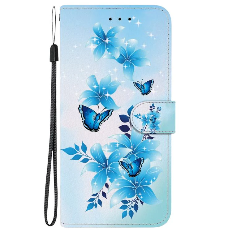 For Xiaomi 17T Pro 5G Crystal Texture Colored Drawing Leather Phone Case(Blue Butterflies) - Image 2