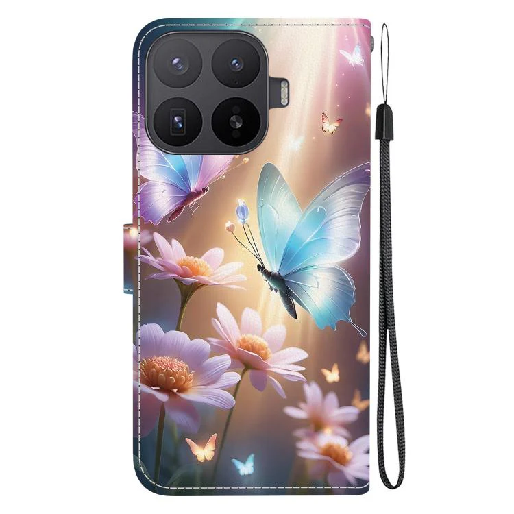 For Xiaomi 17T Pro 5G Crystal Texture Colored Drawing Leather Phone Case(Butterfly Love Flower) - Image 3