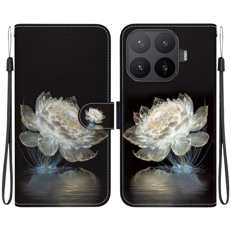 For Xiaomi 17T Pro 5G Crystal Texture Colored Drawing Leather Phone Case(Crystal Peony)