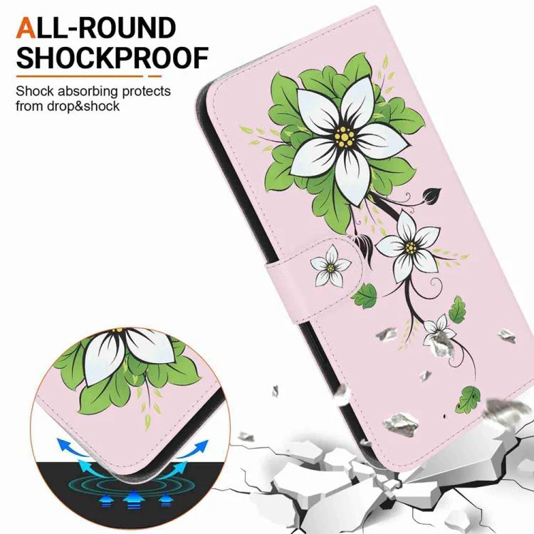 For Xiaomi 17T Pro 5G Crystal Texture Colored Drawing Leather Phone Case(Lily) - Image 7