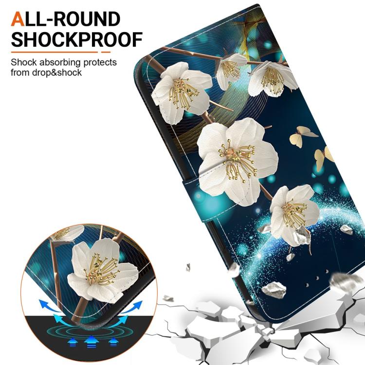 For Xiaomi 17T Pro 5G Crystal Texture Colored Drawing Leather Phone Case(Magnolia) - Image 5