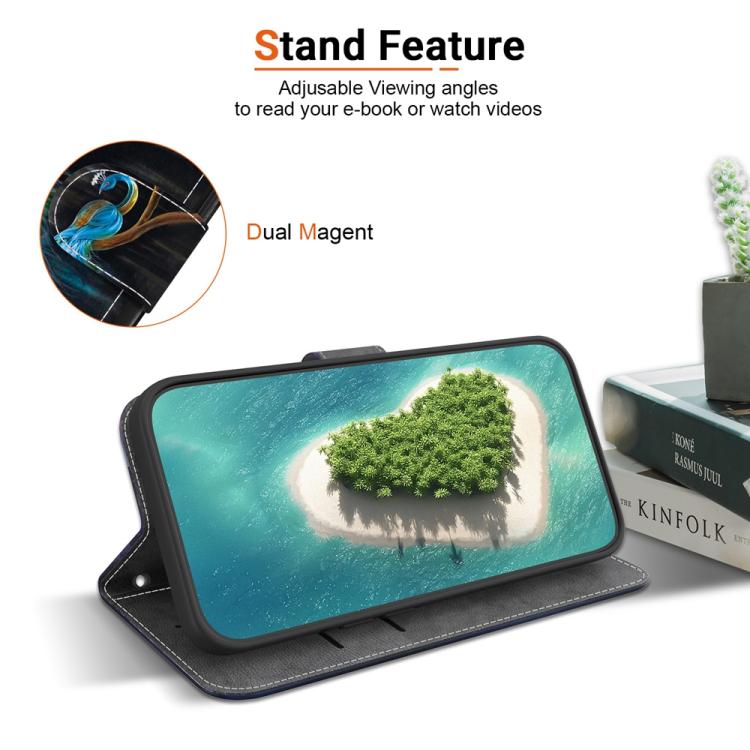 For Xiaomi 17T Pro 5G Crystal Texture Colored Drawing Leather Phone Case(Peacock) - Image 6