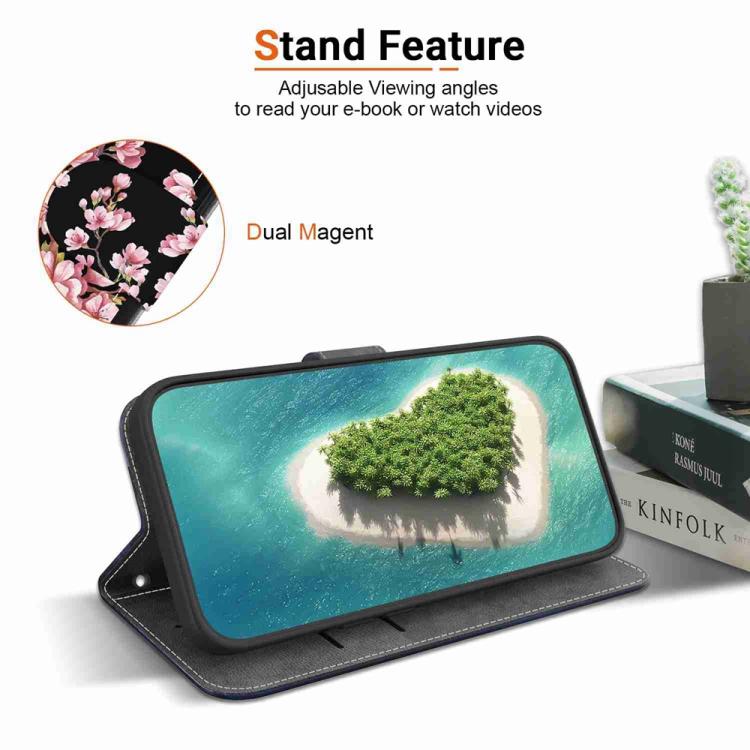 For Xiaomi 17T Pro 5G Crystal Texture Colored Drawing Leather Phone Case(Plum Bossom) - Image 5