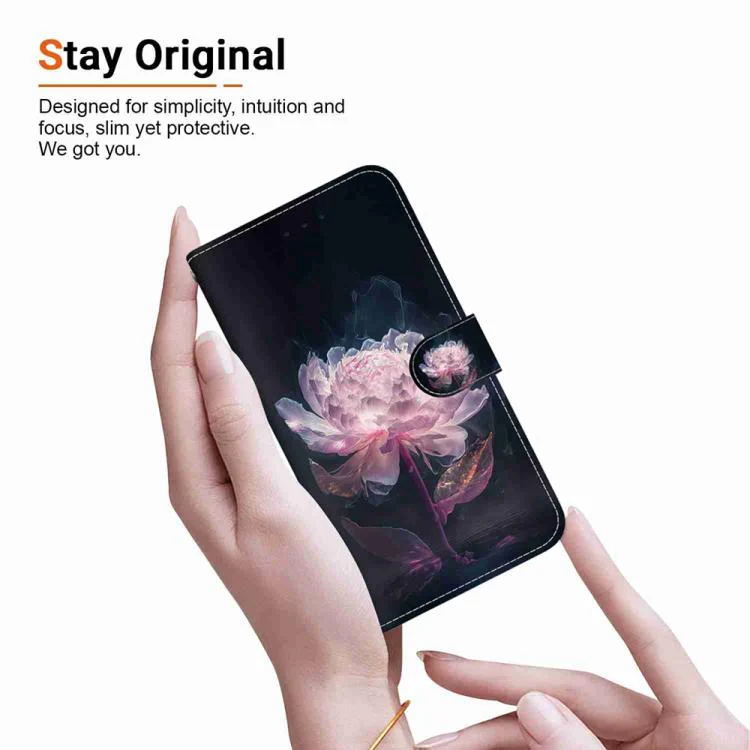 For Xiaomi 17T Pro 5G Crystal Texture Colored Drawing Leather Phone Case(Purple Peony) - Image 6