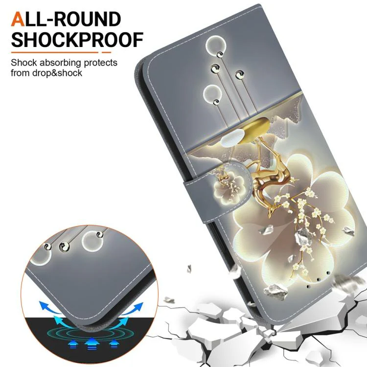 For Xiaomi 17T Pro 5G Crystal Texture Colored Drawing Leather Phone Case(Sika Deer) - Image 5