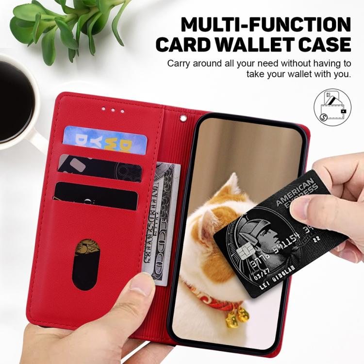 For Xiaomi 17T Pro 5G Cute Cats RFID Leather Phone Case(Red) - Image 6