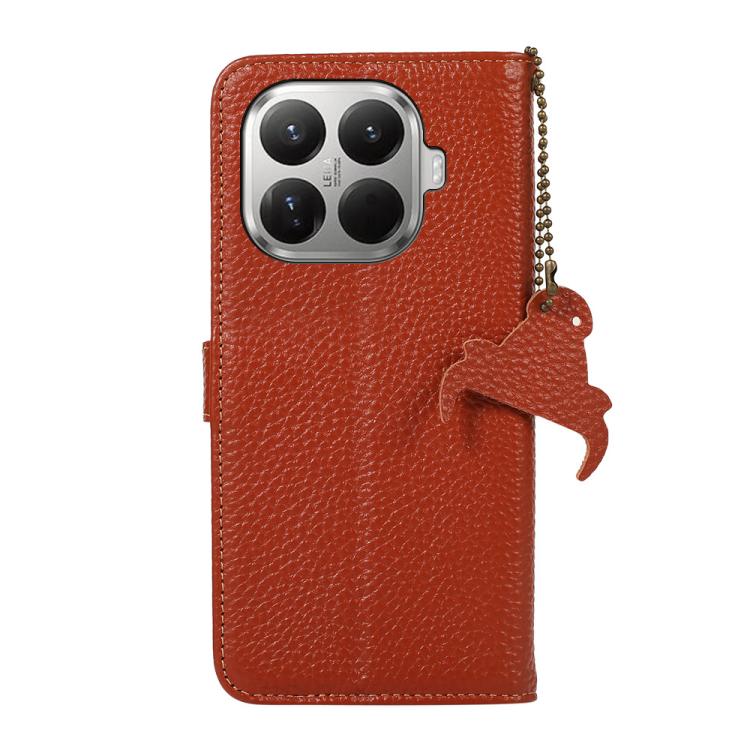For Xiaomi 17T Pro 5G Genuine Leather Litchi Texture RFID Leather Phone Case(Coffee) - Image 2