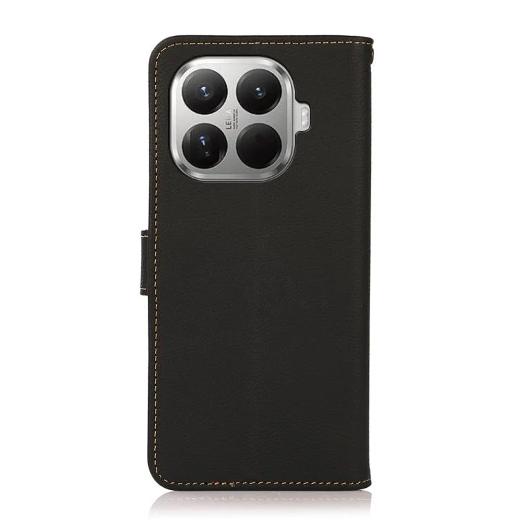 For Xiaomi 17T Pro 5G KHAZNEH Custer Texture RFID Genuine Leather Phone Case(Black) - Image 3