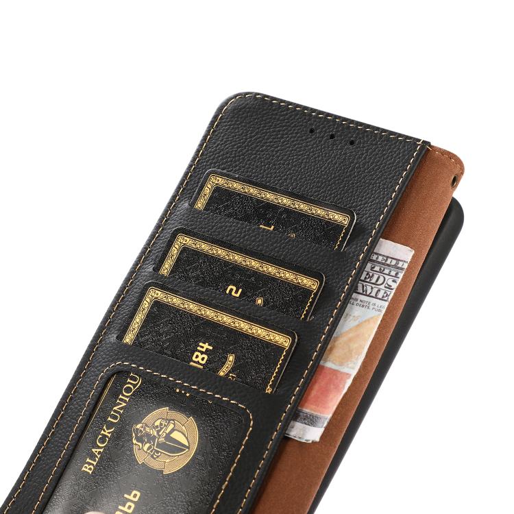 For Xiaomi 17T Pro 5G KHAZNEH Custer Texture RFID Genuine Leather Phone Case(Black) - Image 7