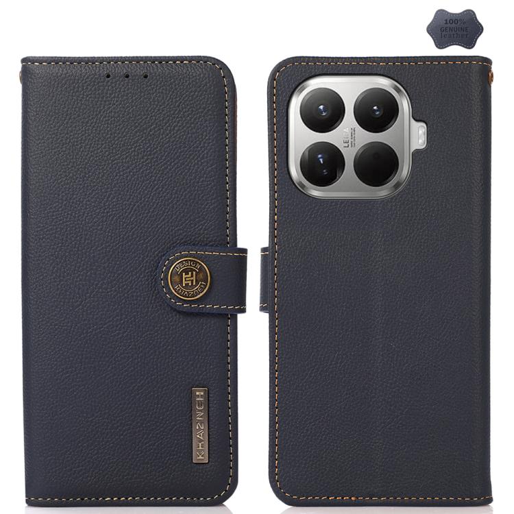 For Xiaomi 17T Pro 5G KHAZNEH Custer Texture RFID Genuine Leather Phone Case(Blue)