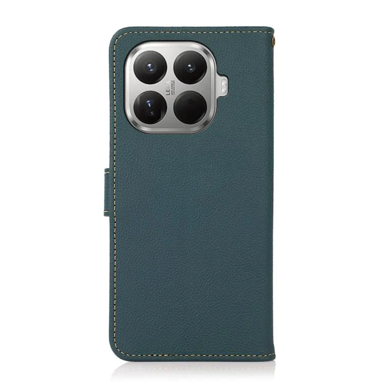 For Xiaomi 17T Pro 5G KHAZNEH Custer Texture RFID Genuine Leather Phone Case(Green) - Image 3