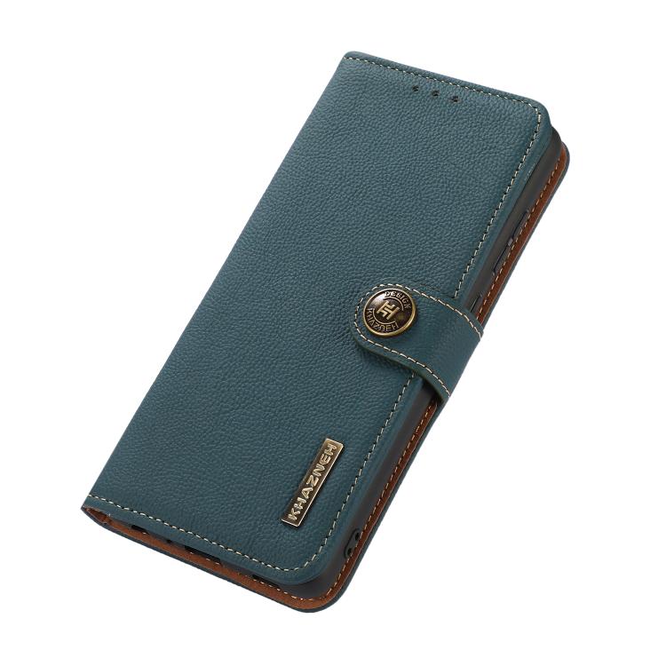 For Xiaomi 17T Pro 5G KHAZNEH Custer Texture RFID Genuine Leather Phone Case(Green) - Image 6