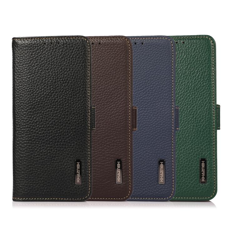 For Xiaomi 17T Pro 5G KHAZNEH Side-Magnetic Litchi Genuine Leather RFID Phone Case(Brown) - Image 8
