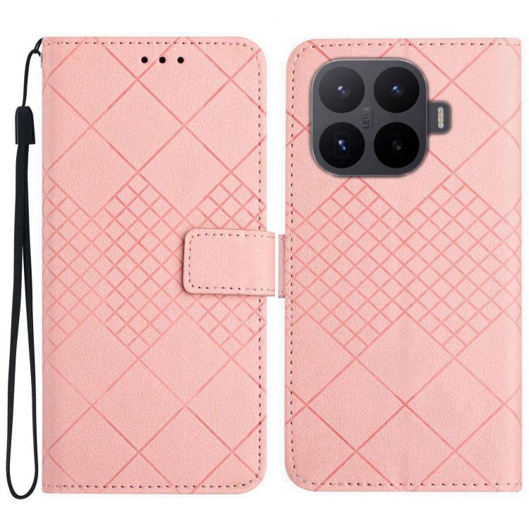For Xiaomi 17T Pro 5G Rhombic Grid Texture Leather Phone Case(Pink)