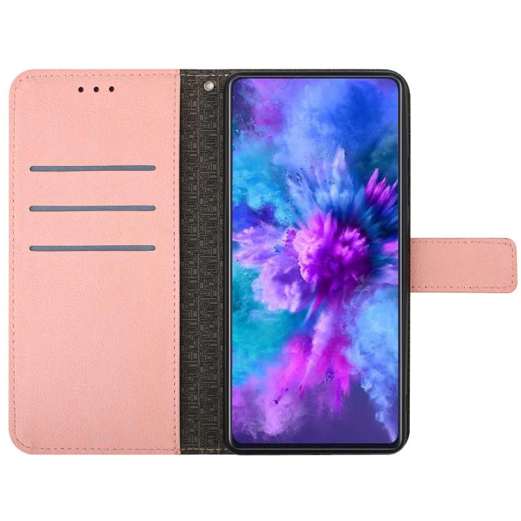 For Xiaomi 17T Pro 5G Rhombic Grid Texture Leather Phone Case(Pink) - Image 3