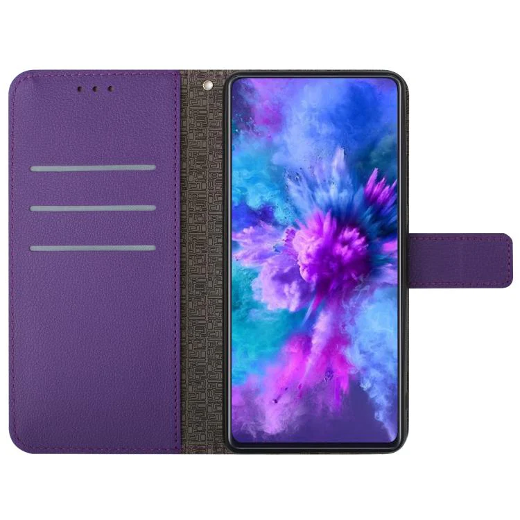 For Xiaomi 17T Pro 5G Rhombic Grid Texture Leather Phone Case(Purple) - Image 3