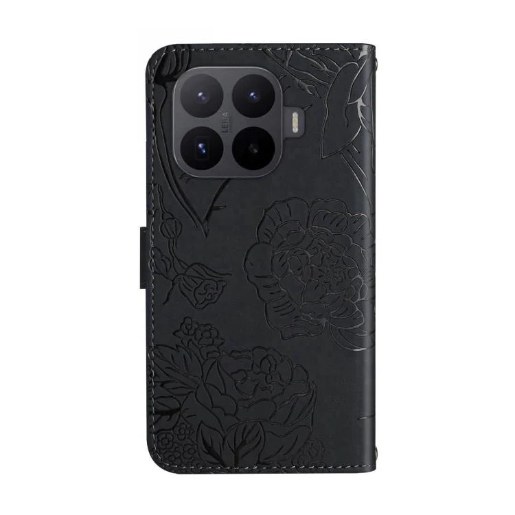 For Xiaomi 17T Pro 5G Skin Feel Butterfly Embossed Flip Leather Phone Case(Black) - Image 3