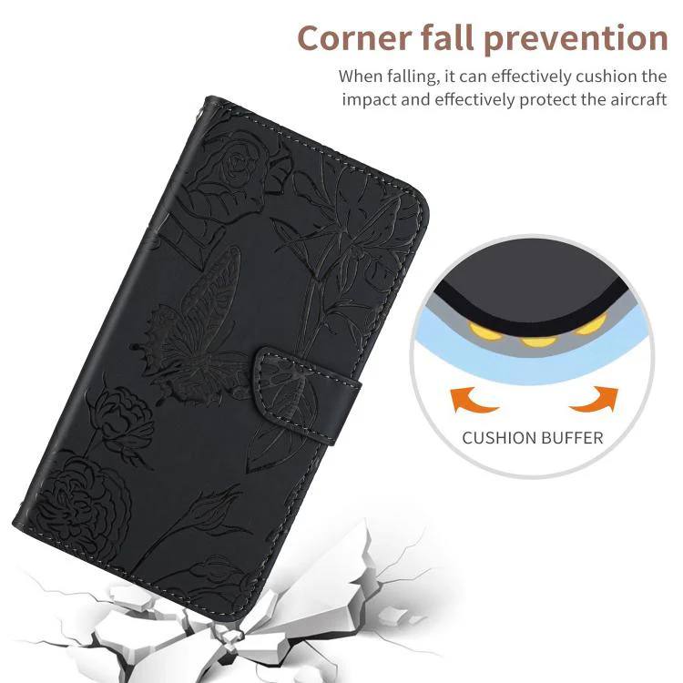 For Xiaomi 17T Pro 5G Skin Feel Butterfly Embossed Flip Leather Phone Case(Black) - Image 8