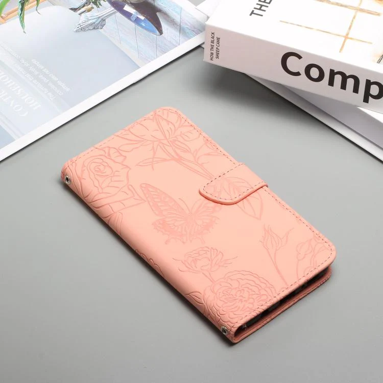For Xiaomi 17T Pro 5G Skin Feel Butterfly Embossed Flip Leather Phone Case(Pink) - Image 2