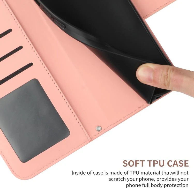 For Xiaomi 17T Pro 5G Skin Feel Sun Flower Embossed Flip Leather Phone Case with Lanyard(Pink) - Image 7