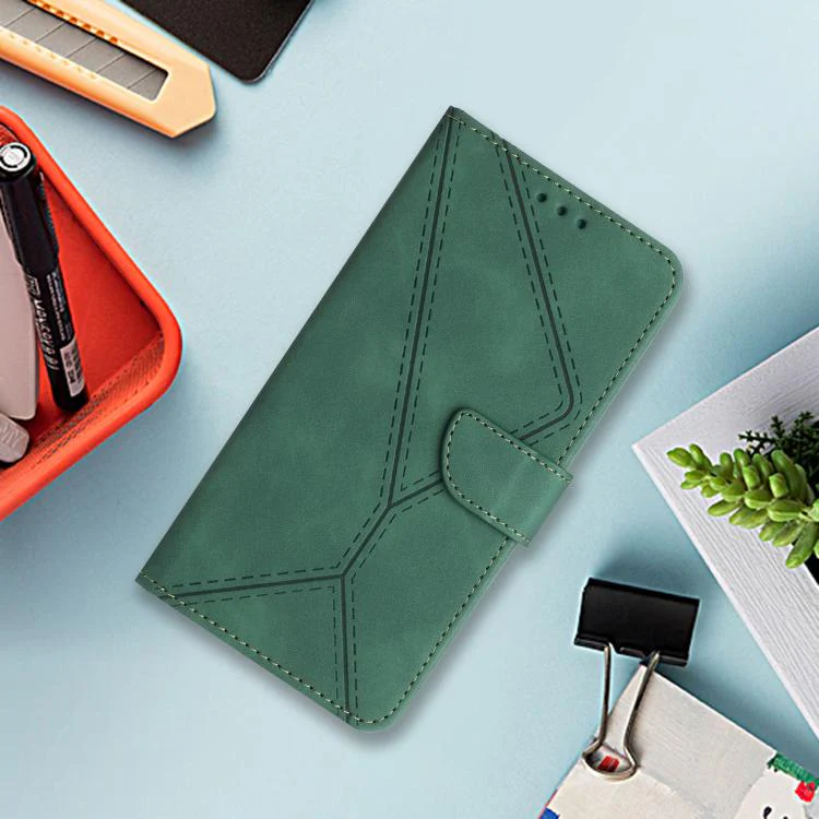 For Xiaomi 17T Pro 5G Stitching Embossed Leather Phone Case(Green) - Image 2