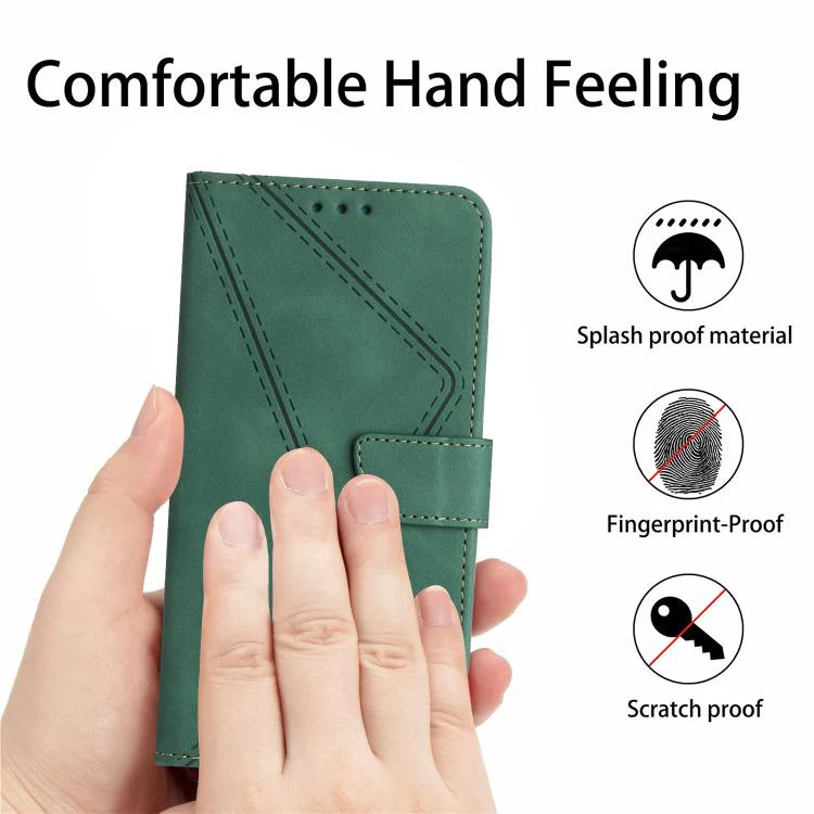 For Xiaomi 17T Pro 5G Stitching Embossed Leather Phone Case(Green) - Image 6
