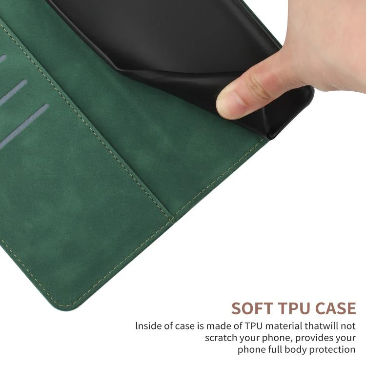 For Xiaomi 17T Pro 5G Stitching Embossed Leather Phone Case(Green) - Image 7