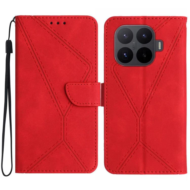 For Xiaomi 17T Pro 5G Stitching Embossed Leather Phone Case(Red)