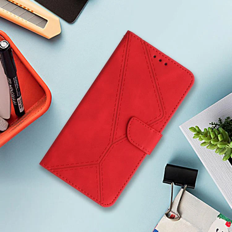 For Xiaomi 17T Pro 5G Stitching Embossed Leather Phone Case(Red) - Image 2