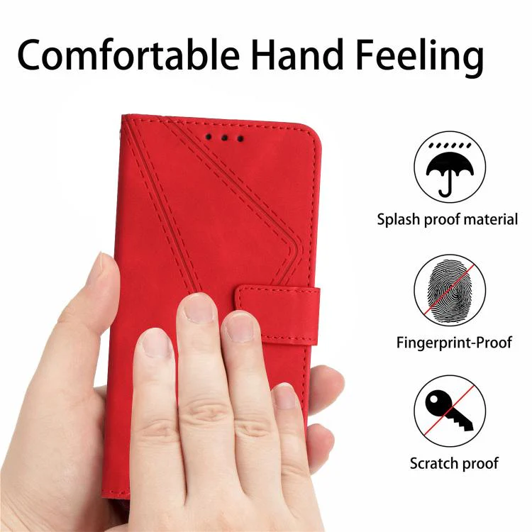 For Xiaomi 17T Pro 5G Stitching Embossed Leather Phone Case(Red) - Image 6