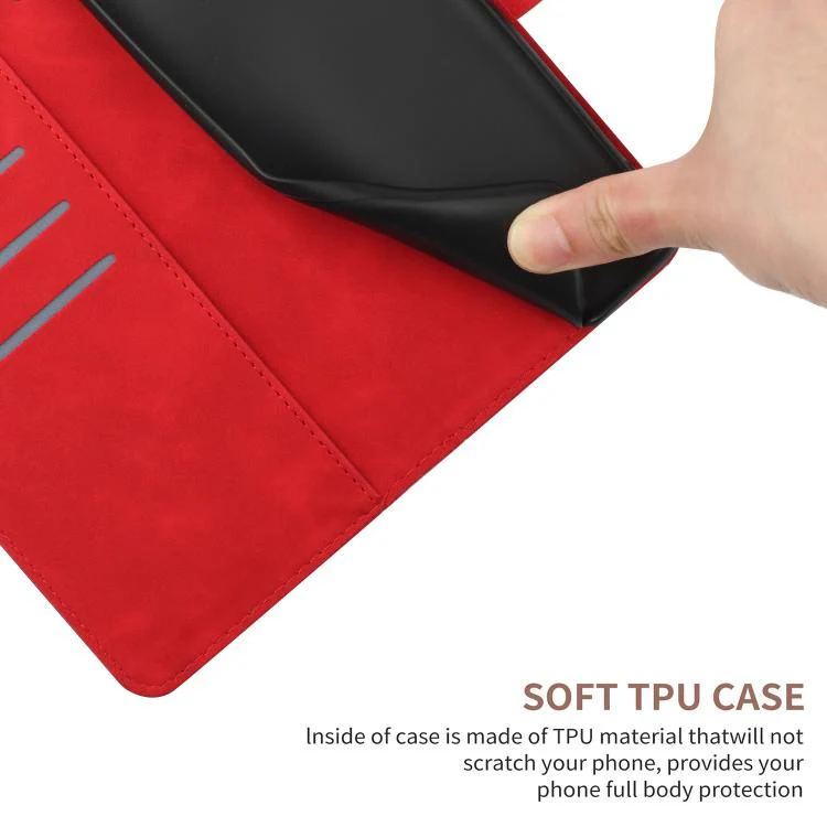 For Xiaomi 17T Pro 5G Stitching Embossed Leather Phone Case(Red) - Image 7