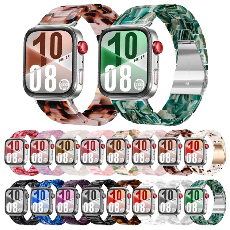 For Xiaomi Band 10 Pro / Redmi Watch 6 / 5 Butterfly Clasp Three Beads Resin Watch Band with Removal Tool(Black) - Image 2