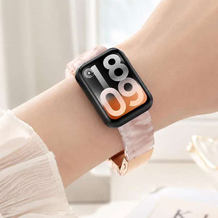 For Xiaomi Band 10 Pro / Redmi Watch 6 / 5 Butterfly Clasp Three Beads Resin Watch Band with Removal Tool(Mixed Black) - Image 7