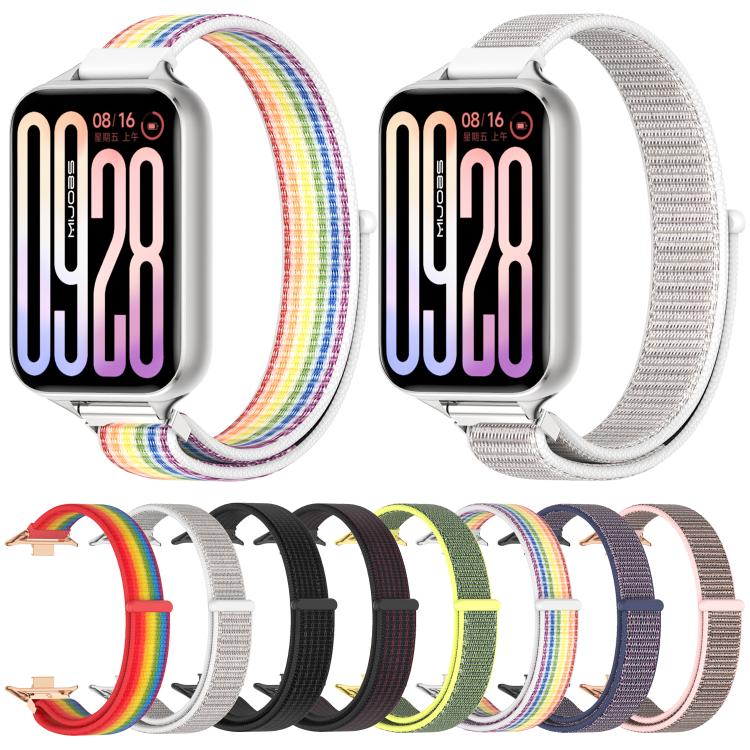 For Xiaomi Band 10 Pro / Redmi Watch 6 / 5 MIJOBS Breathable Nylon Loop Watch Band(Black Red) - Image 5