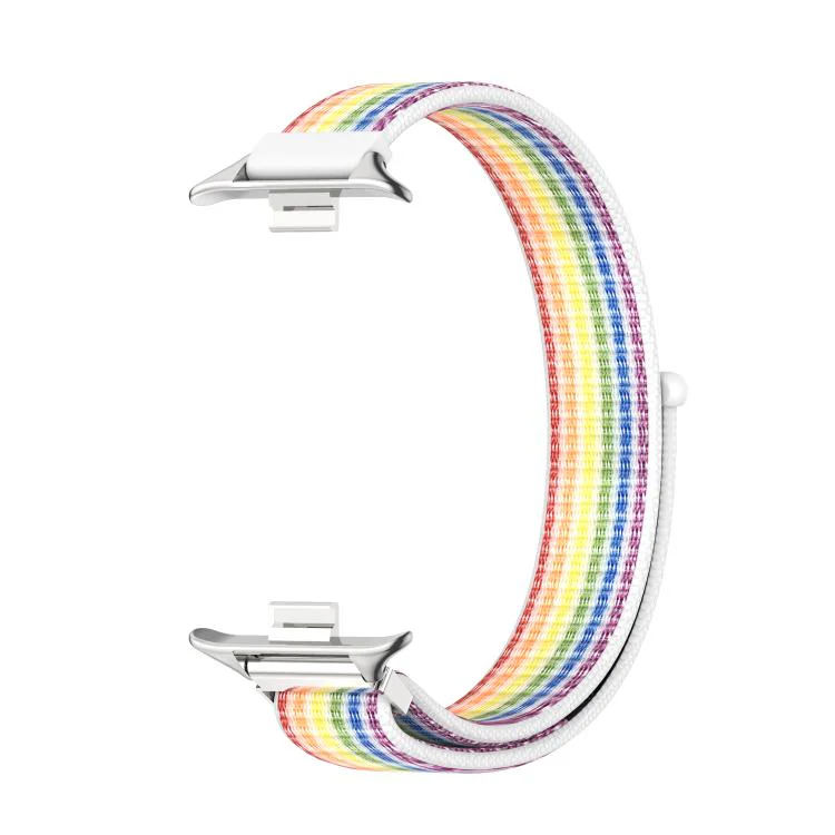 For Xiaomi Band 10 Pro / Redmi Watch 6 / 5 MIJOBS Breathable Nylon Loop Watch Band(Colorful Silver) - Image 2