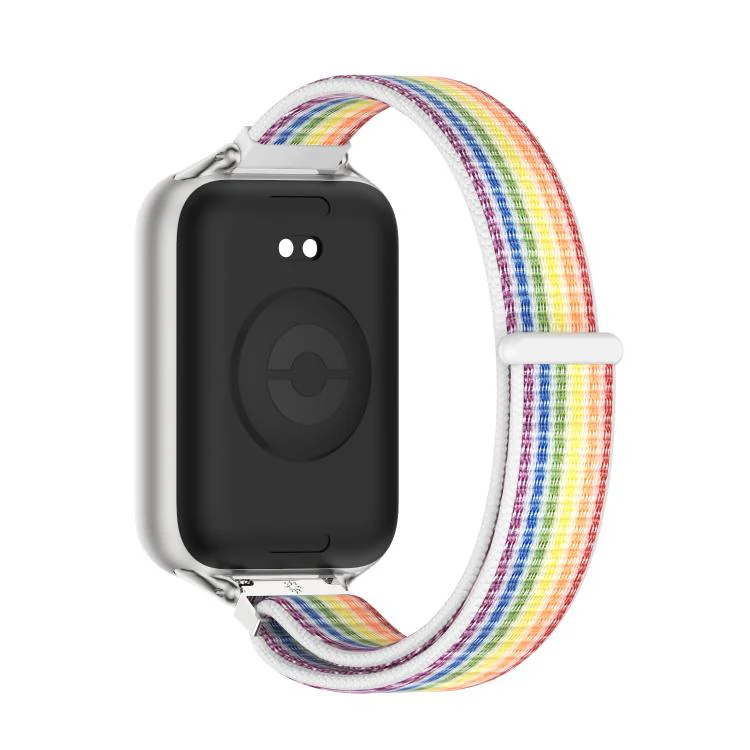 For Xiaomi Band 10 Pro / Redmi Watch 6 / 5 MIJOBS Breathable Nylon Loop Watch Band(Colorful Silver) - Image 3