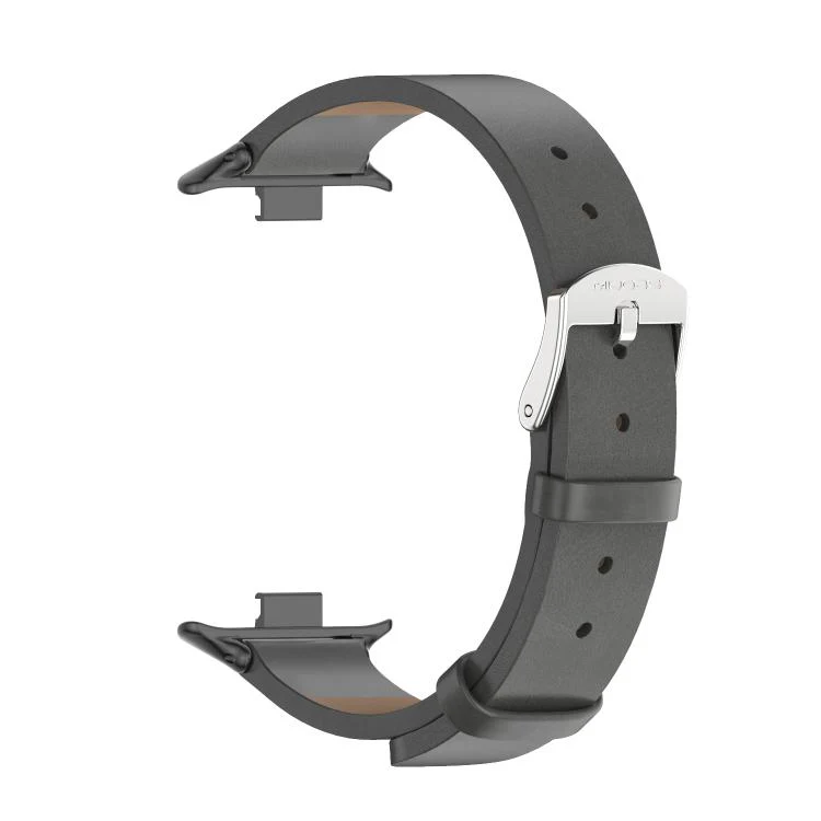For Xiaomi Band 10 Pro / Redmi Watch 6 / 5 MIJOBS Microfiber Vegan Leather Watch Band(Grey Black) - Image 4