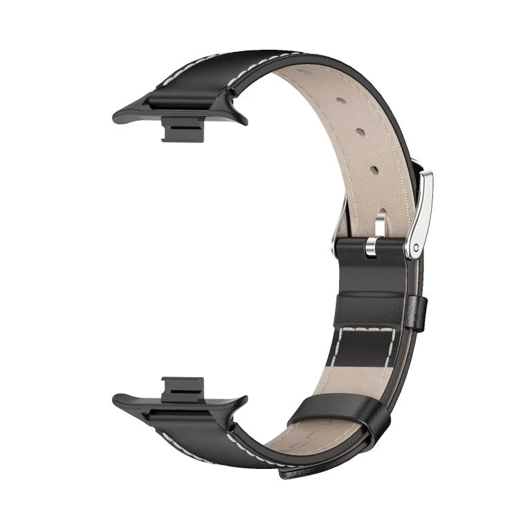 For Xiaomi Band 10 Pro / Redmi Watch 6 / 5 MIJOBS Top Grain Cowhide Watch Band(Black) - Image 2
