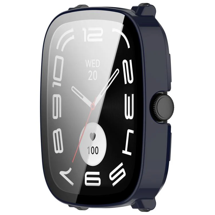 For Xiaomi Haylou RS5 Tempered Glass Film Integrated PC Watch Protective Case(Ink Blue) - Image 2