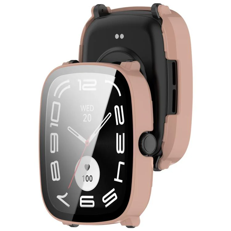 For Xiaomi Haylou RS5 Tempered Glass Film Integrated PC Watch Protective Case(Pink) - Image 3