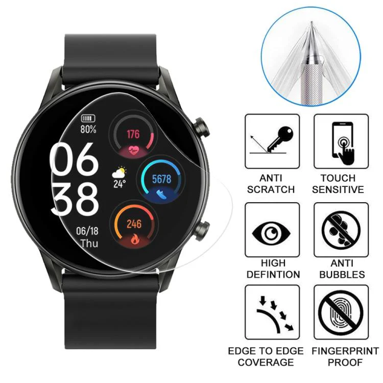 For Xiaomi Haylou RT2 5pcs xDfind Soft Hydrogel Film Full Cover Watch Front Protector - Image 3