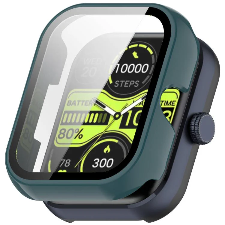 For Xiaomi Haylou Watch 4 Tempered Film Integrated PC Watch Protective Case(Green)