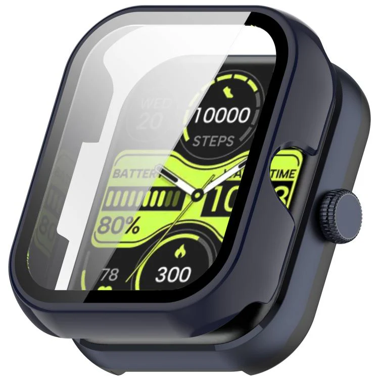 For Xiaomi Haylou Watch 4 Tempered Film Integrated PC Watch Protective Case(Ink Blue)