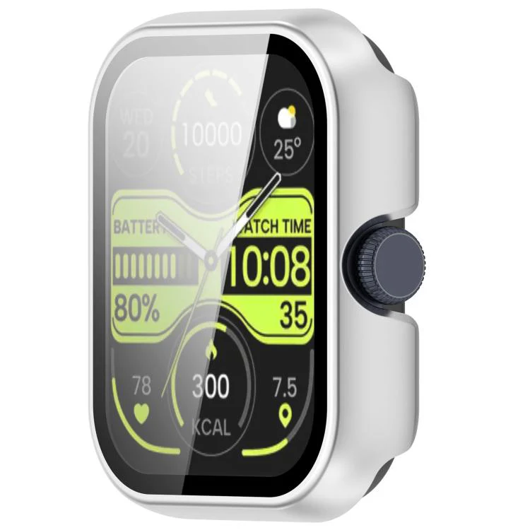 For Xiaomi Haylou Watch 4 Tempered Film Integrated PC Watch Protective Case(Matte Silver) - Image 2
