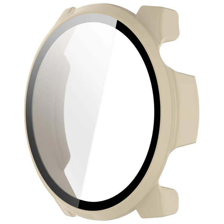 For Xiaomi Haylou Watch 4S Tempered Film Integrated PC Watch Protective Case(Ivory White) - Image 4