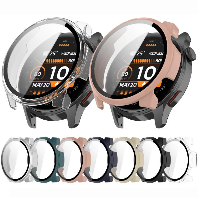 For Xiaomi Haylou Watch 4S Tempered Film Integrated PC Watch Protective Case(Pink) - Image 6