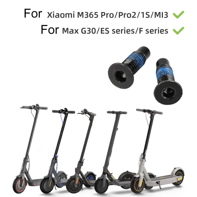 For Xiaomi Mijia M365 / No.9 Scooter MAX G30 Electric Scooter Extended Front Screw with Adhesive, Style:4 Screws + Tools - Image 4