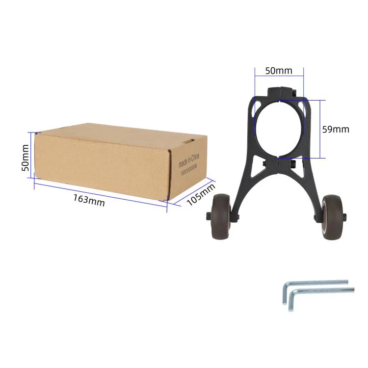 For Xiaomi Mijia M365 Pro / No.9 Scooter F30 / F40 Electric Scooter Auxiliary Wheels Folding Inverted Bracket(Black) - Image 4