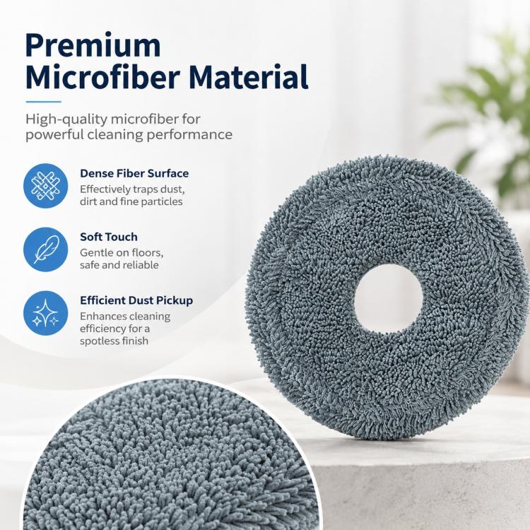 For Xiaomi Mijia Omni Robot Vacuum Mop B101CN / 1S / 2 / 2S Replacement Parts, Grey Fine Mop Pad - Image 3
