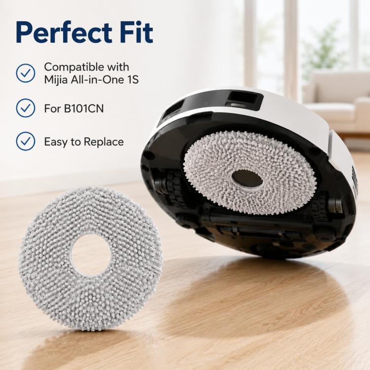 For Xiaomi Mijia Omni Robot Vacuum Mop B101CN / 1S / 2 / 2S Replacement Parts, Thick Striped Mop Pad - Image 8